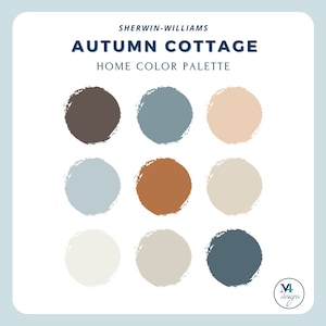 Autumn Cottage Color Palette for Home Interior Paint Palette for Sherwin Williams Cottage Paint Colors for Home Design Fall Color Palette