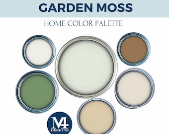 Green Sherwin Williams Paint Palette: Home Interior Color Guide (Digital Download