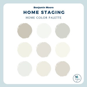 Home Staging Color Palette for Home Interior Paint Palette for Benjamin Moore Paint Colors for Neutral Color Palette Real Estate Paint
