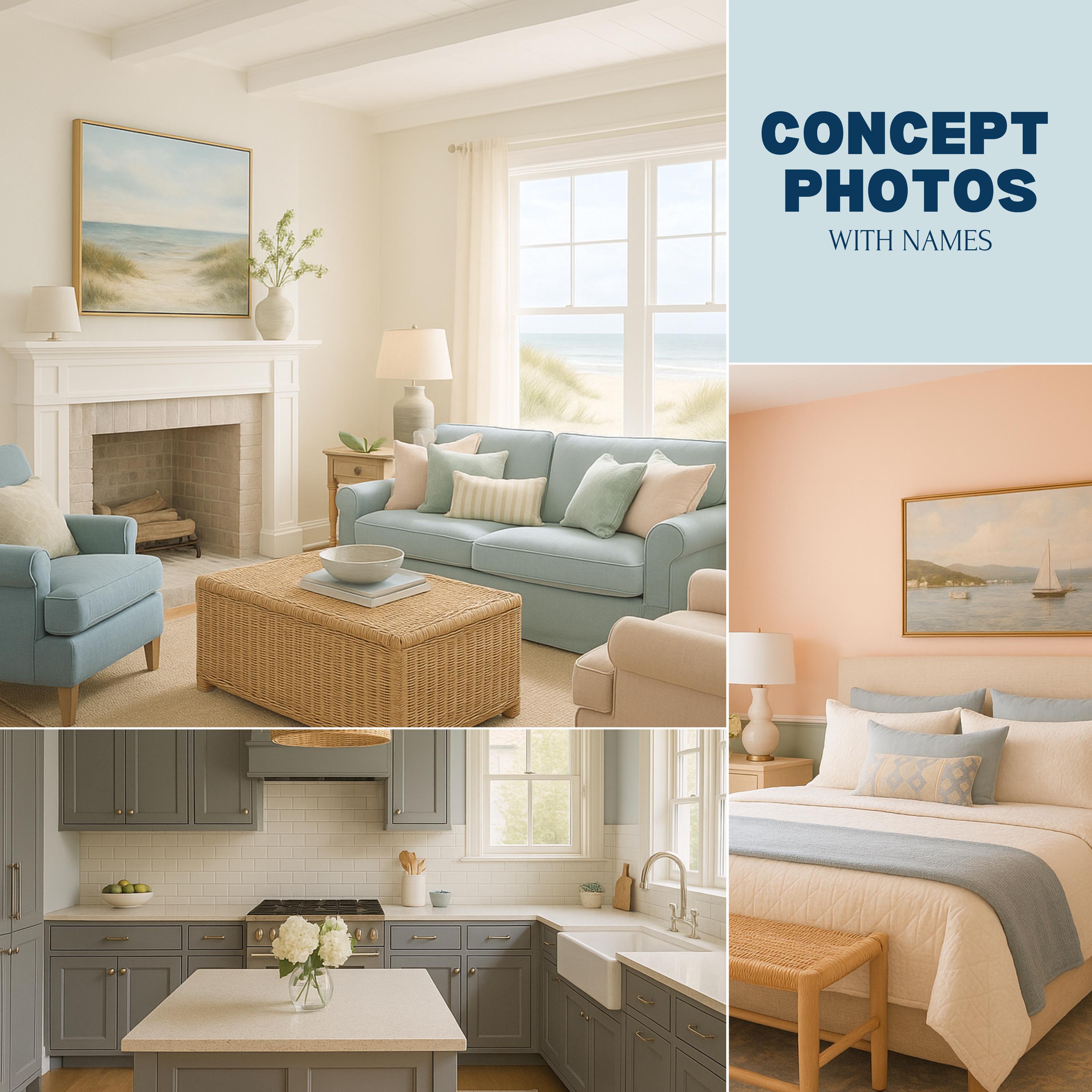 Relaxing Coastal Color Palette: Benjamin Moore Paint Colors (digital ...
