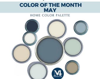 Blue Whole House Color Palette: Coastal Benjamin Moore Paint (Digital Download)