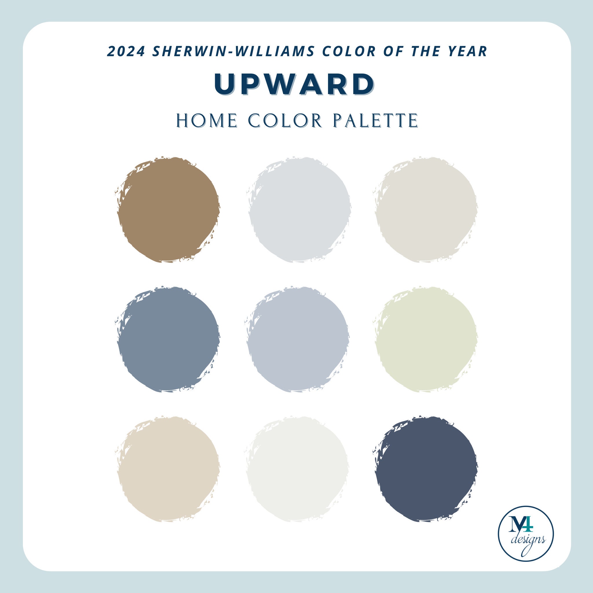 2024 Color of the Year Palette for Home Interior Paint Palette for ...