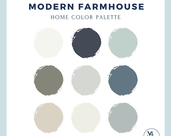 Modern Farmhouse Color Palette for Home Interior Paint Palette for Benjamin Moore Paint Colors for Home Design Color Palette Blue