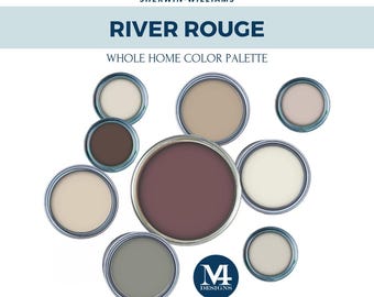 River Rouge Paint Palette: Sherwin Williams Whole House Color Scheme (Digital Download)