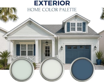 Sherwin Williams Exterior Paint Palette: Coastal Exterior Home Colors (Digital Download)
