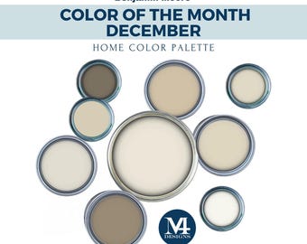 Benjamin Moore White Down Paint Palette: Whole House Color Scheme (Digital Download)