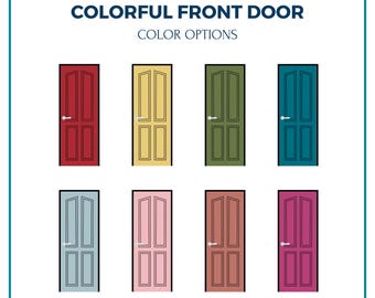 Colorful Front Door Paint Palette – Sherwin Williams Exterior Paint Colors for Bold Curb Appeal