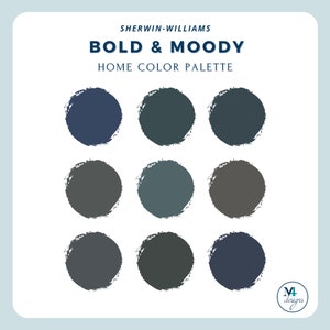 Bold & Moody Sherwin Williams Paint Palette for Home (Digital)