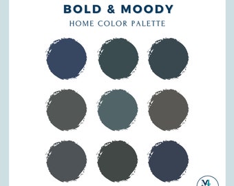 Bold and Moody Color Palette for Home Interior Paint Palette for Sherwin Williams Bold Paint Colors for Home Design Den Color Palette