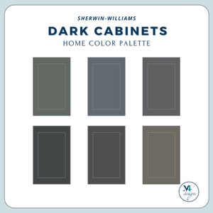 Dark Cabinet Color Palette for Home Interior Paint Palette for Sherwin Williams Moody Cabinet Paint Colors Kitchen Color Palette