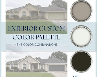 Exterior Paint Color Consultation, Custom House Color Palette, Front Door, Trim & Body Colors (Digital)