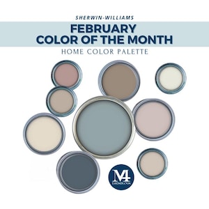 Palette de couleurs Sherwin Williams pour toute la maison : bleus terreux (téléchargement numérique)