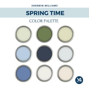Sherwin Williams Cottage Paint Palette: Spring Home Interior Colors (Digital Download)