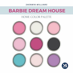 Barbie Dream House Paint Palette: Sherwin Williams Colors (Digital Download