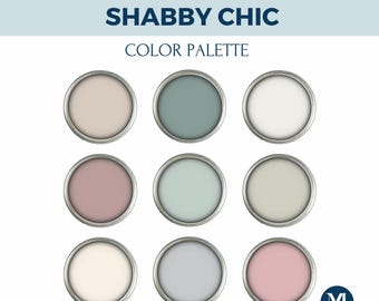 Shabby Chic Paint Palette: 9 Sherwin Williams Colors (Digital Download