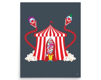 Killer Klowns from Outer Space Alternative Poster – Sci-Fi Horror Comedy Art Print