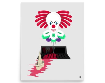 IT Alternative Poster – Pennywise Horror Movie Art Print