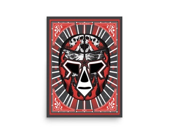The "Rated-R Superstar" Edge Lucha Libre Mask Art Print: Wrestling Poster