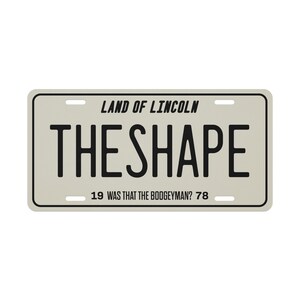 THESHAPE Vanity License Plate- Halloween Art- Retro Movie Art