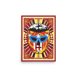 Hulk Hogan Lucha Libre Mask Art Print: Wrestling Poster