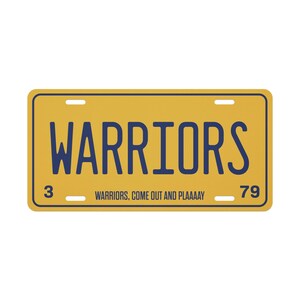 The Warriors Vanity License Plate: Cult Movie Art- Retro Film Decor