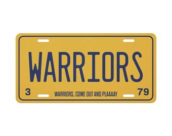 The Warriors Vanity License Plate: Cult Movie Art- Retro Film Decor