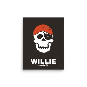 The Goonies- &#39;Willie- Astoria, OR&#39; Poster- Pop Culture Movie Art Print