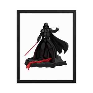 Darth Vader Framed Art Print- One-of-One Comic Book Illustration