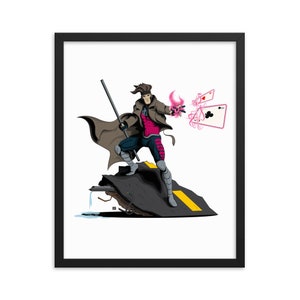 Framed Art Print – Gambit- One-of-One Comic Book Illustration