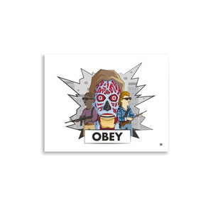 They Live- &#39;All Out of Bubblegum&#39; Poster- Pop Culture Movie Art Print