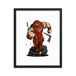Juggernaut Framed Art Print- One-of-One Comic Book Illustration