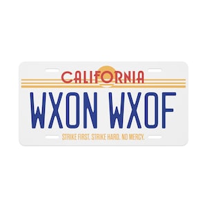 WXON WXOF Vanity License Plate- The Karate Kid Art- Retro Movie Art