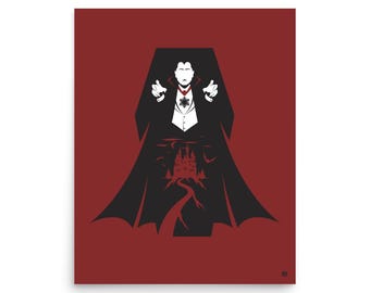 Dracula Alternative Poster – Classic Vampire Horror Movie Art Print