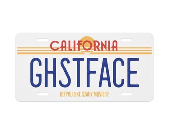 Scream Vanity License Plate: Cult Movie Art- Retro Film Decor
