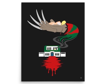 Nightmare on Elm Street Alternative Poster – Freddy Krueger Horror Movie Art Print