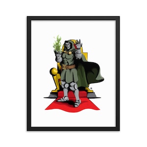 Doctor Doom Framed Art Print – One-of-One Comic Book Illustration