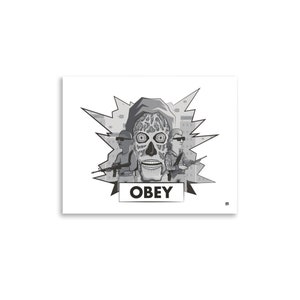 They Live- &#39;All Out Of Bubblegum&#39; Poster (Variant)- Pop Culture Movie Art Print