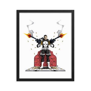 The Punisher Framed Art Print – One-of-One Comic Book Illustration