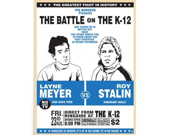 Better Off Dead Parody Fight Poster- Retro Movie Art Print