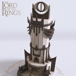 Herr der Ringe Sauron Turm Würfelturm Digitale Pläne - Dungeons and Dragons RPG Laser Cut Datei für Tabletop Gaming