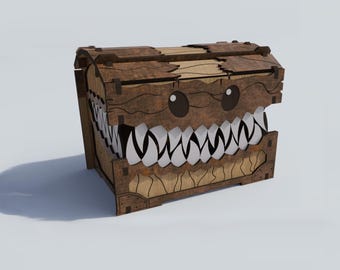 DND Mimic Chest Laser Cut File: Dice Box SVG (Digital Download)