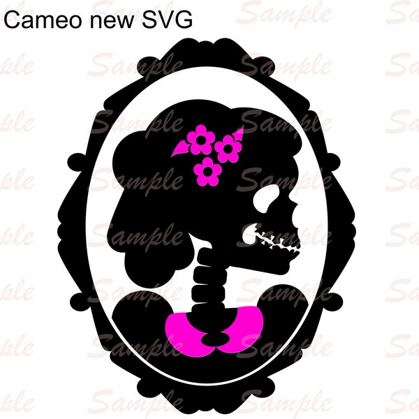 SVG cut file for Cricut or Silouette cutting machine file SVG for vinyl and iron on cut file SVG graphic for cutting machine skull cameo