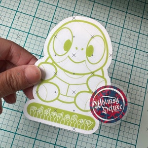 Turtleboy ASL waterproof matte vinyl Sticker - for water bottles, laptops, phones