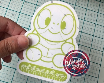 Turtleboy ASL waterproof matte vinyl Sticker - for water bottles, laptops, phones