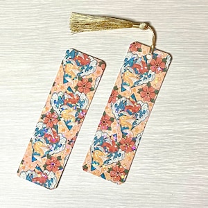 Koi Fish Pocket Monster rainbow sparkle Bookmark *Choose with or without tassel!*