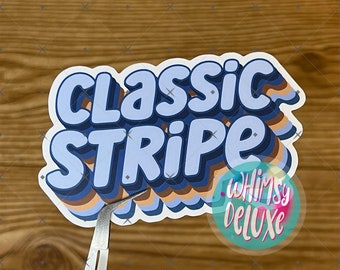 Classic Stripe Vinyl Sticker: Retro Waterproof Matte Decal