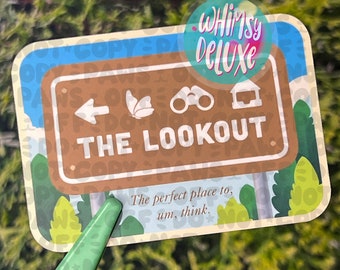 The Lookout Sign Vinyl Sticker - Waterproof Matte Finish