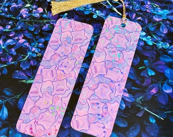 Purple ditto transform pocket monster rainbow sparkle tassel bookmark