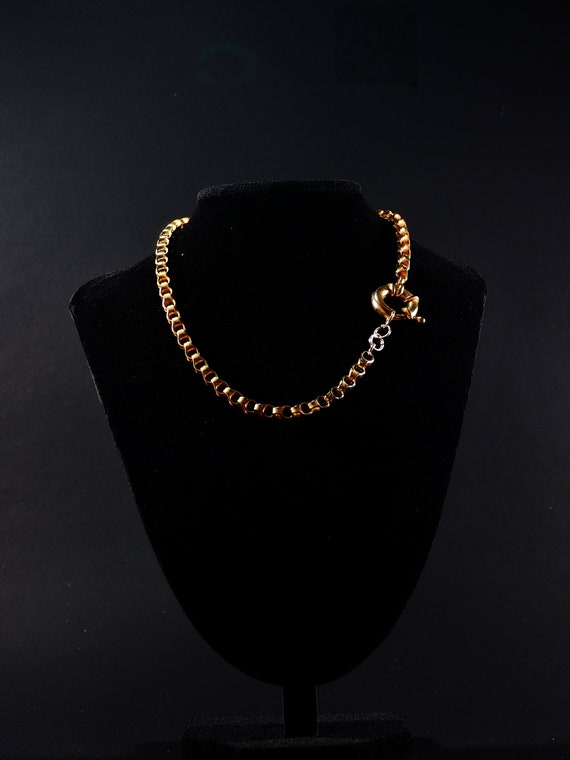 Gold Chain W/ Spring Ring Closure, Vintage 1980s … - image 2