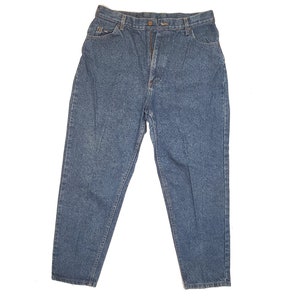 Vintage 1990 Lee 305 Jeans / Stone wash / Women&#39;s 18 Petite / High rise, Tapered leg / Mom jeans